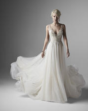 20SC259 Ivory Gown With Ivory Illusion front