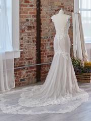 22SC556 Ivory Over Nude Gown With Natural Illusion back