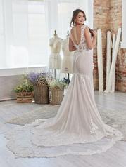 22SC556 Ivory Over Nude Gown With Natural Illusion back