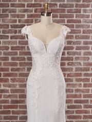 22SC556 Ivory Gown With Ivory Illusion detail