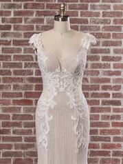 22SC556 Ivory Over Nude Gown With Natural Illusion detail