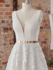 22SN582 Antique Ivory Gown With Natural Illusion detail