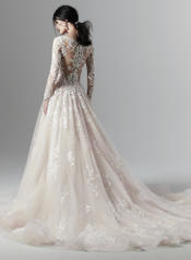 9SC841 Ivory gown with Nude Illusion back