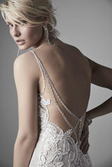 20SW198 Ivory Gown With Ivory Illusion detail