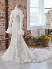 22SS529 Ivory Over Blush Gown With Natural Illusion front