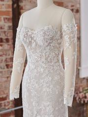 22SS529B01 All Ivory Gown With Ivory Illusion detail