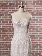 22SS529 Ivory Over Blush Gown With Natural Illusion detail
