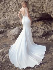 23SW094A01 All Diamond White Gown With Diamond White Illusion back