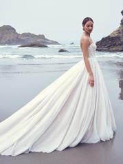 22SC572 Ivory Over Mocha Gown With Natural Illusion detail