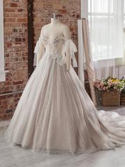 22SC572 Ivory Over Mocha Gown With Natural Illusion front