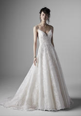 20SW192 Ivory Gown With Ivory Illusion front