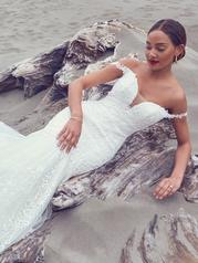 22SC580 Ivory Gown With Natural Illusion detail