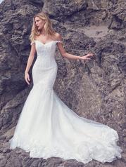 22SC580 Ivory Gown With Natural Illusion front