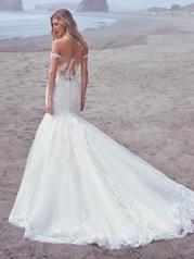 22SC580 Ivory Over Blush Gown With Natural Illusion back