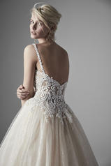 20SC261 Antique Ivory Gown With Nude Illusion detail
