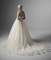 20SC261 Antique Ivory Gown With Nude Illusion back