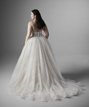 20SS225 Antique Ivory Gown With Ivory Illusion back