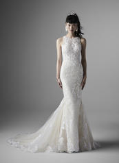20SS254 All Ivory Gown With Ivory Illusion front