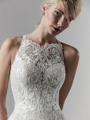 9SS895 All Ivory gown with Ivory Illusion detail