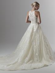 9SS895 All Ivory gown with Ivory Illusion back
