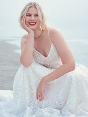 22SK509 Ivory Over Whisper Blush Gown With Ivory Illusion detail