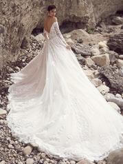 23ST104A01 Ivory Over Blush Gown With Natural Illusion back