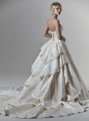 BS9SC829 All Ivory gown with Ivory Illusion back