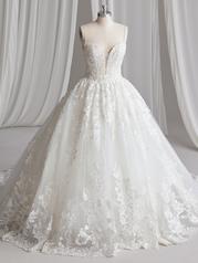 23SV609A01 All Ivory Gown With Ivory Illusion front