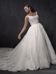 22SV959 Ivory Gown With Ivory Illusion front
