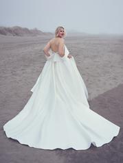 22SV561 Ivory/Silver Accent Gown With Natural Illusion back