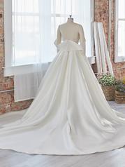 22SV561 Ivory/Silver Accent Gown With Natural Illusion back