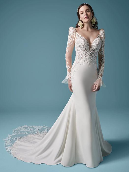 Lace spaghetti strap mermaid wedding gown for romance and sophistication Nikki