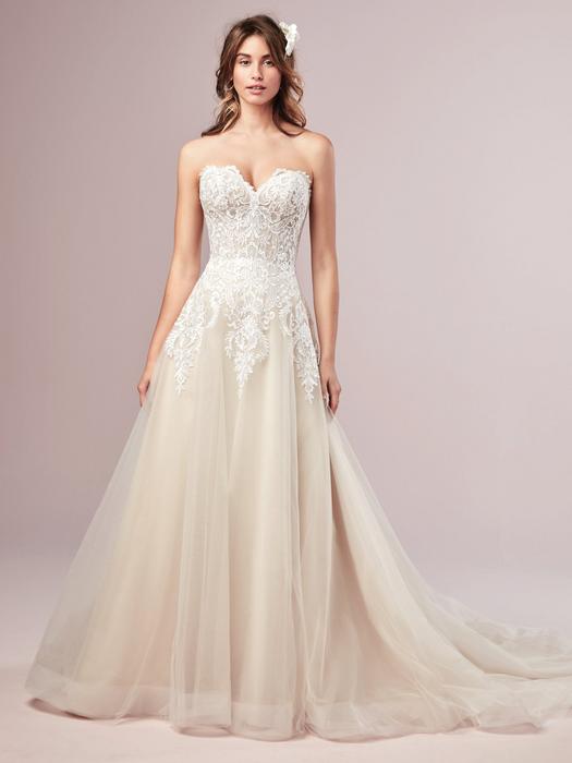 Maggie Sottero - Strapless Sweetheart Cascading Lace Bridal Gown