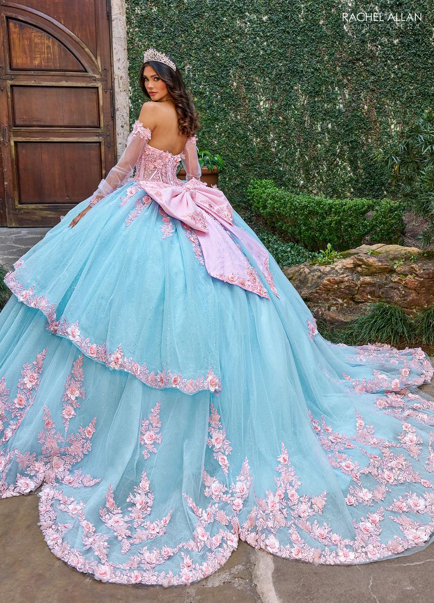 treat ürself tulle frill jersey Rachel Allan Quinceanera RQ2196 Dejavu Boutique Mt Airy Maryland