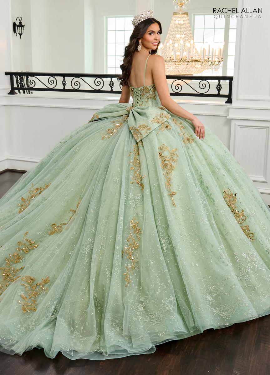▲▲ Robens ▲ Green Castle ▲▲ Rachel Allan Quinceanera RQ2221 Castle Couture