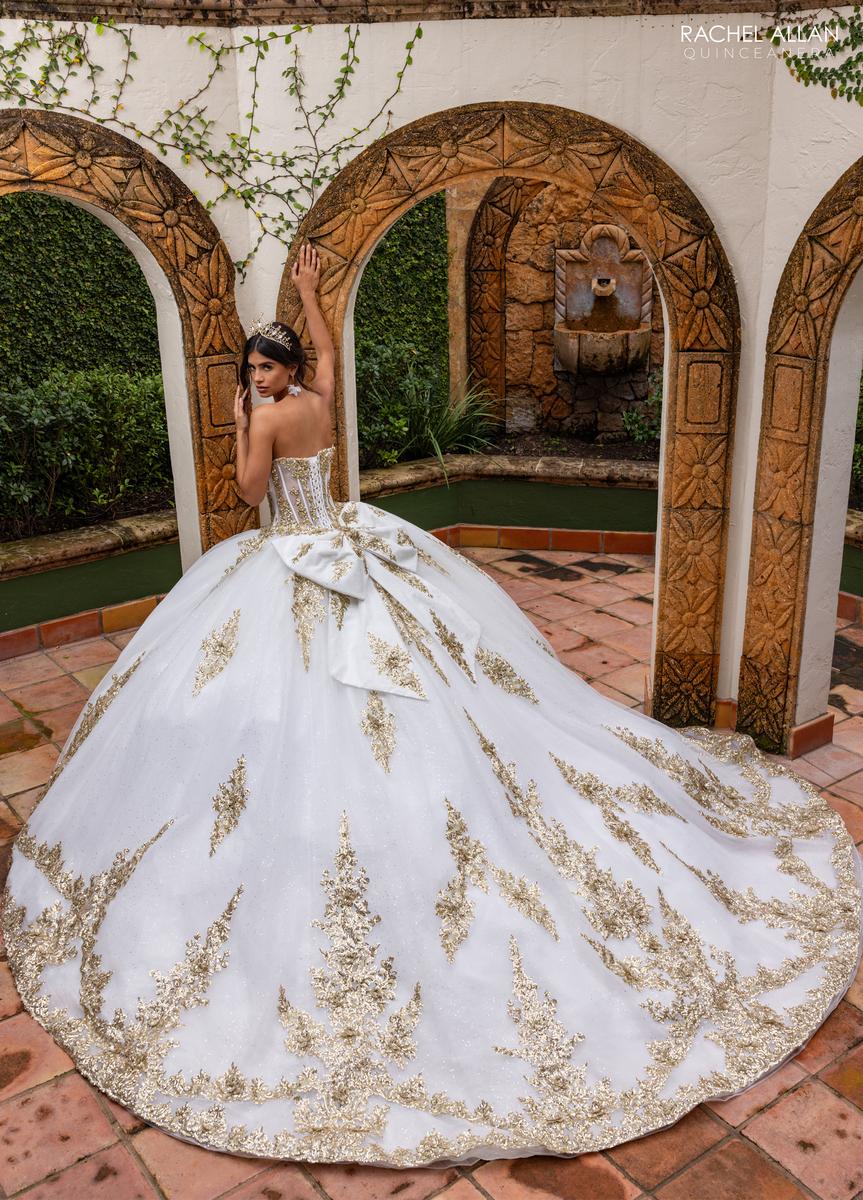 ivory and gold quinceanera dresses Noble Shiny Ivory Quinceanera Dress Ball Gown Gold Lace Applique Beaded  Diamonds