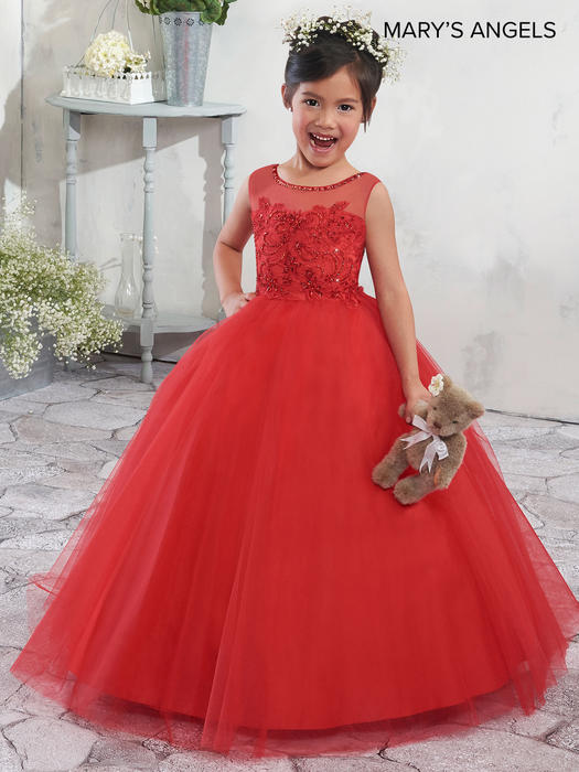 Marys Bridal - Lace Illusion Kids' Dress MB9003