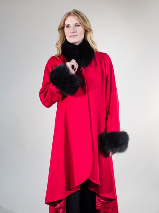 Cashmere High-Low Coat 8585