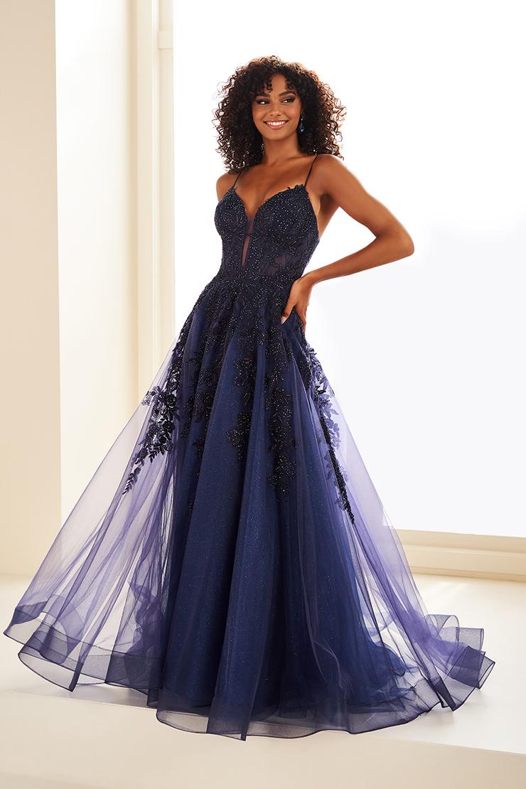 Ellie Wilde EW34036 - Embroidered Orange Lace Gown