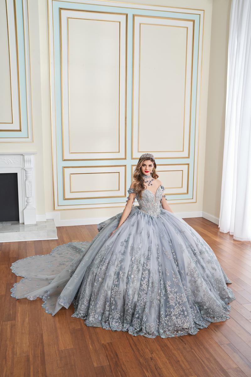 light grey quinceanera dresses Strapless Corset Ball Gown by GLS Gloria GL3519
