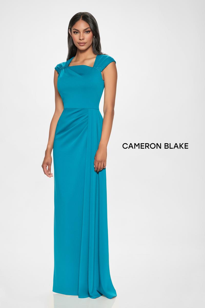cameron blake cocktail dresses Cameron Blake CB213 - Long Chiffon, Tulle, Beading & Pongee Lining A-line Dress