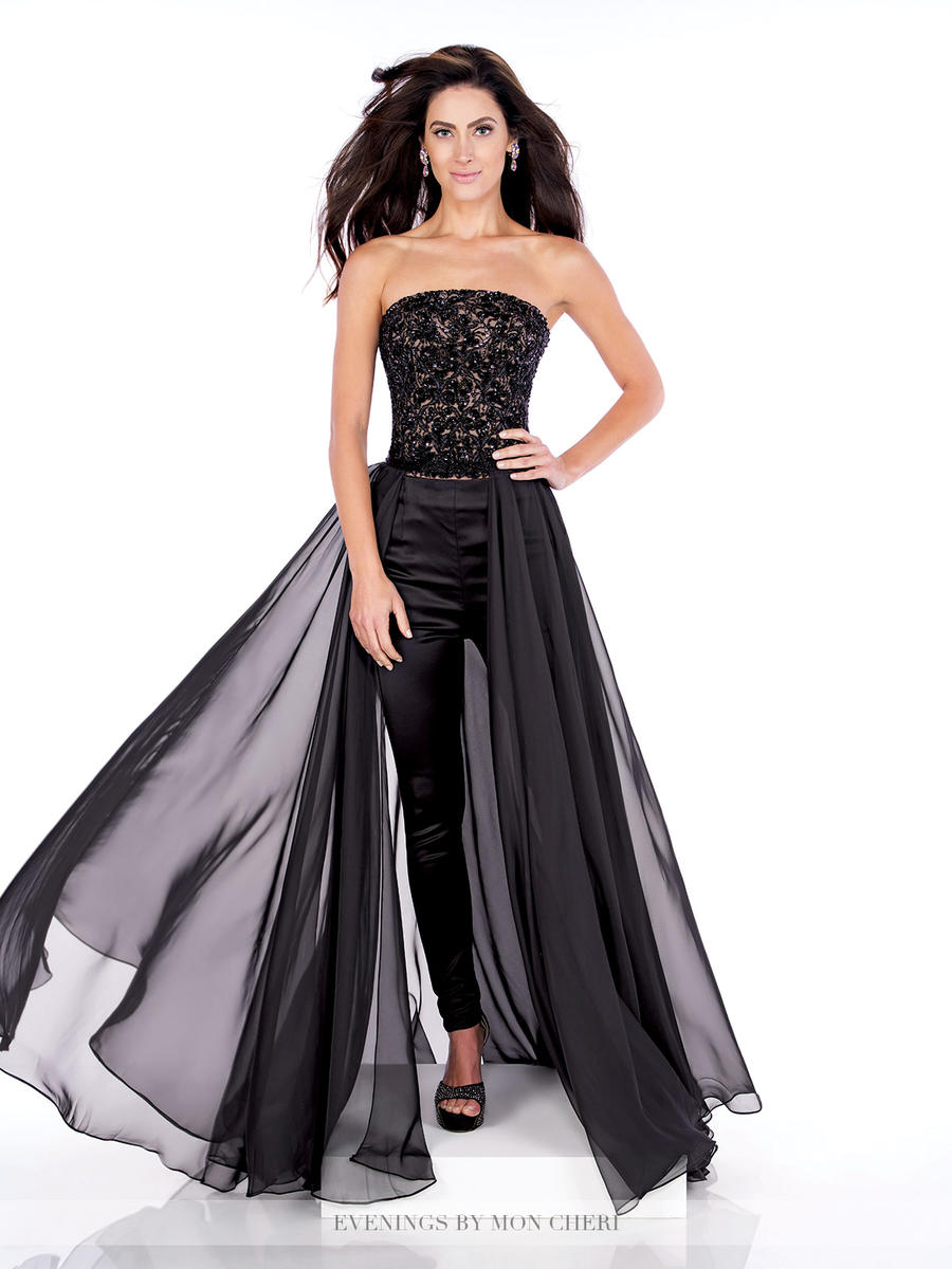 evening gown with pants