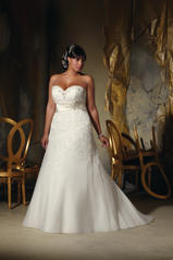 3133 By Mori Lee/Julietta Plus Size Coll Ivory/Silver front
