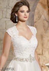 3185 By Mori Lee/Jullietta Plus Size Col Ivory/Silver front