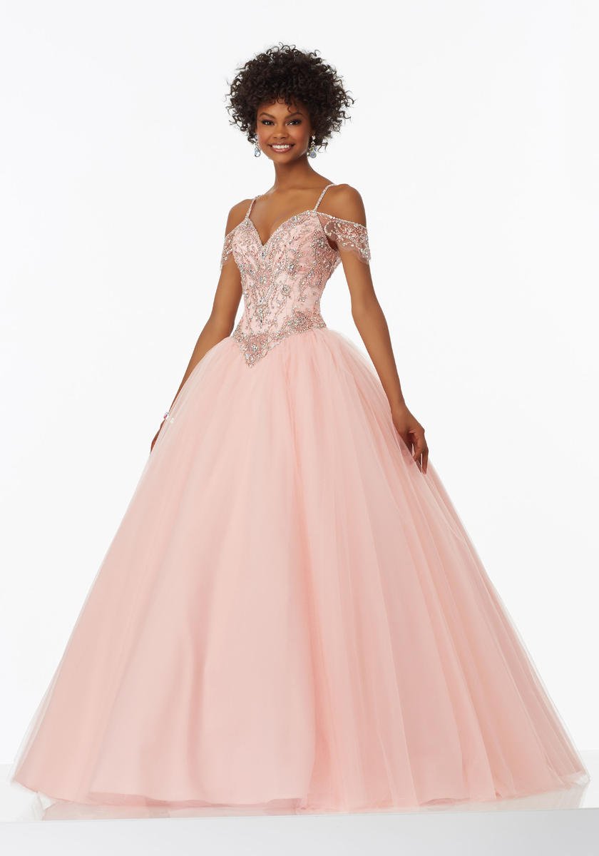 cold shoulder ball gown