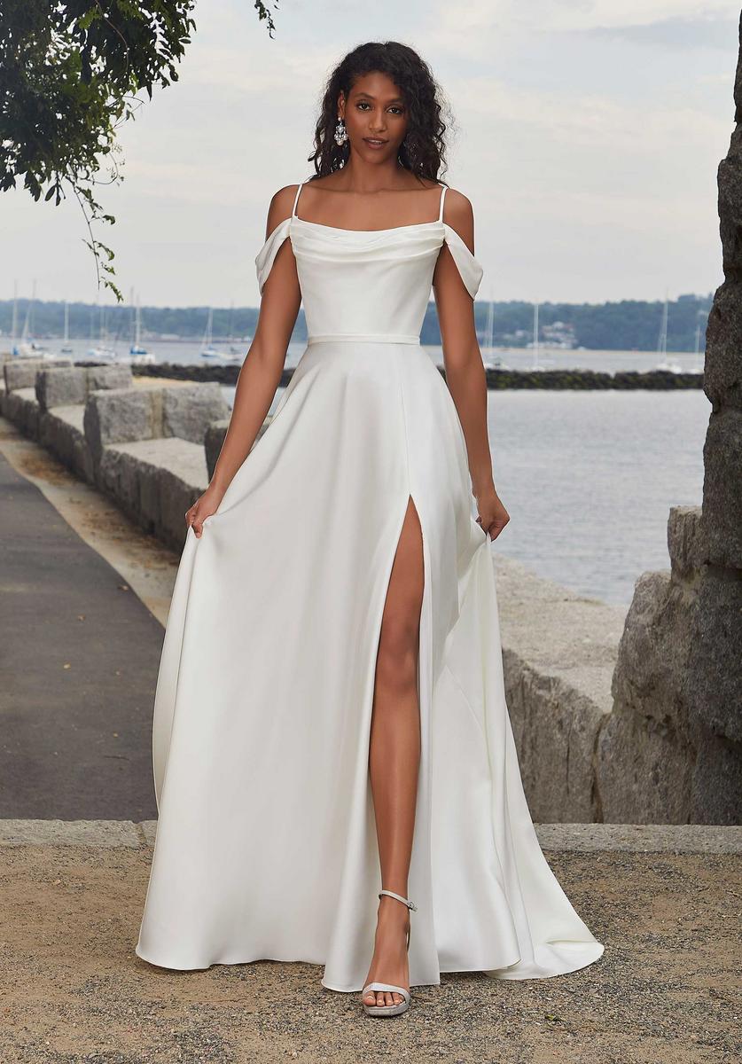 white bride dress Clo length train White Bodycon Wedding Dress |