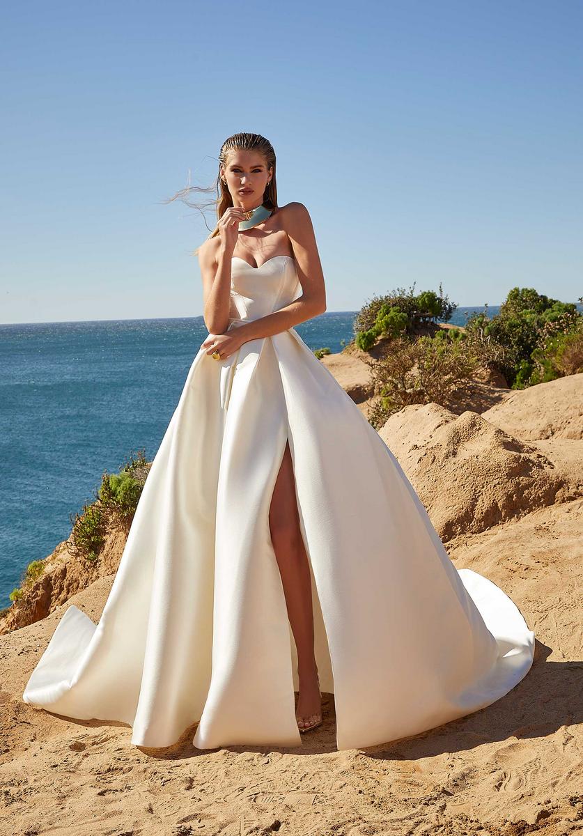 Beach Wedding Dress Cap Sleeves Appliques Backless Lace Bridal Dresses –  Pgmdress