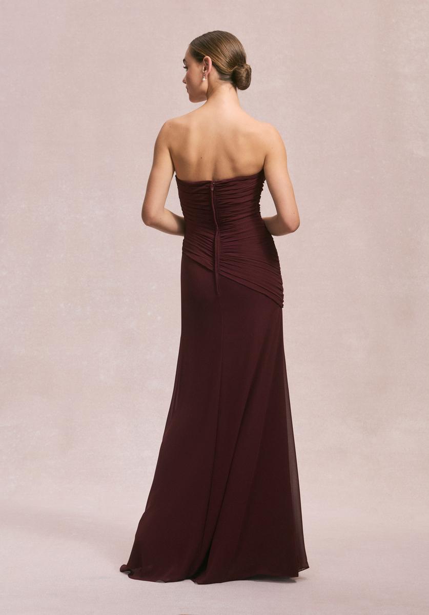 mori lee claret bridesmaid dress Morilee by Madeline Gardner Claret Red Bridesmaid Dresses. Gorgeous Long Mix and Match Styles in Strapless and V Neck