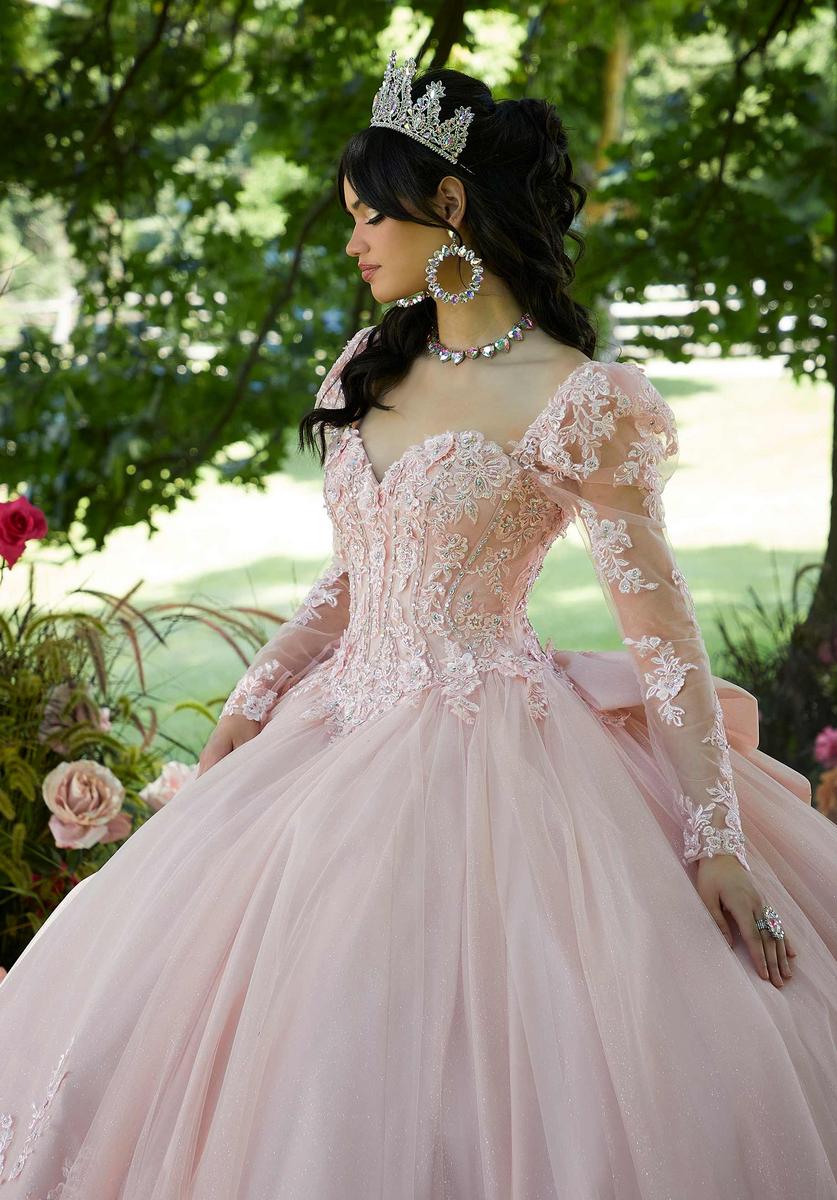 quinceanera dresses long sleeve Long Sleeve Quinceanera Dress by House of Wu 26082 16 / Montego Blue