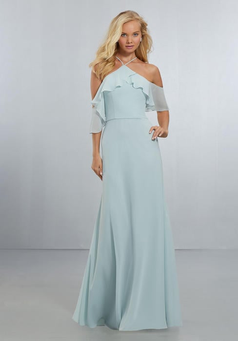 Morilee - Dramatic Cold Shoulder Bridesmaid Gown 21551